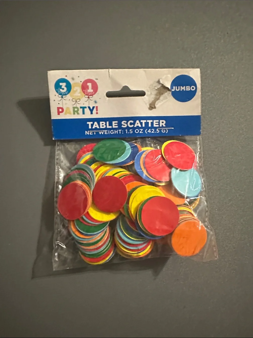 Jumbo Multi-Color Party Table Scatter - Confetti Discs
